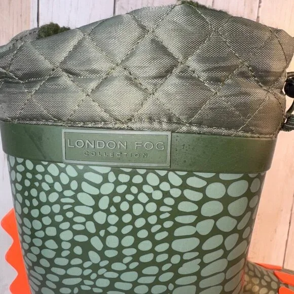 LONDON FOG Toby Boys Youth Snow and Rain Boots Insulated Winter WP Sz 5 Dinosaur - Picture 3 of 11